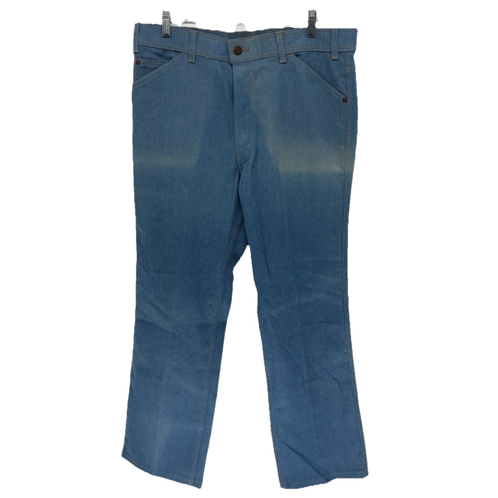 Vintage 70s Levi's Orange Tab With A Skoosh Pleated Straight Jeans USA Men 36X34